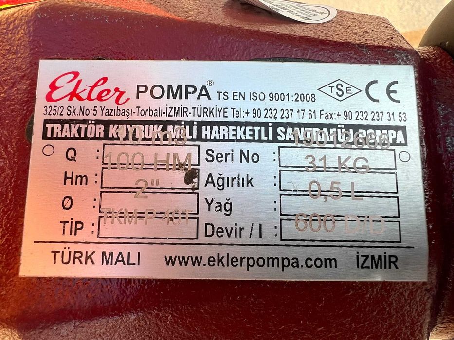 Pompa Ekler TKM-P 40T - pt Irigatii , Cisterne , Vidanja