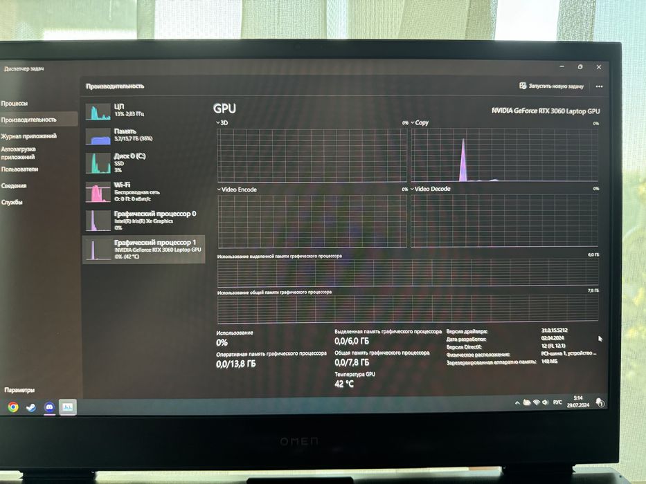 HP OMEN 16 RTX 3060 i5-12500H