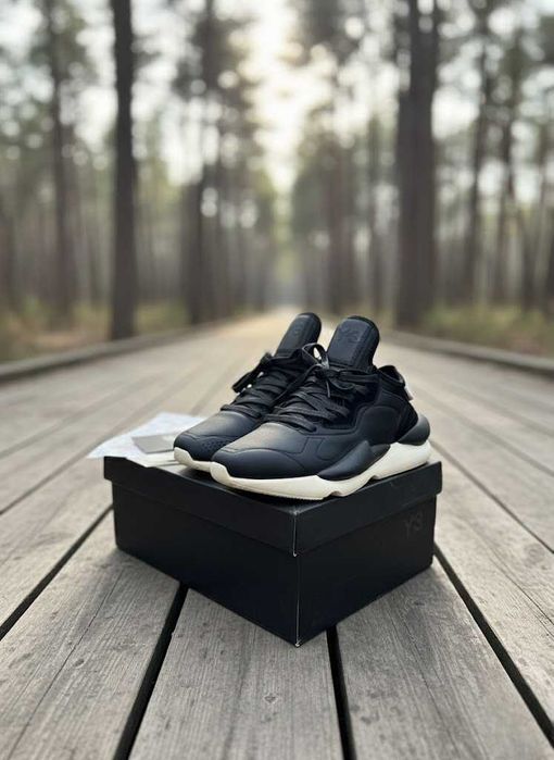 Adidasi Y3 Kaiwa Negru - Alb - Full Box - PREMIUM
