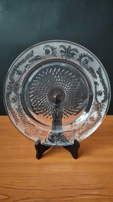 Малайзийски тортен сервиз от пресовано стъкло