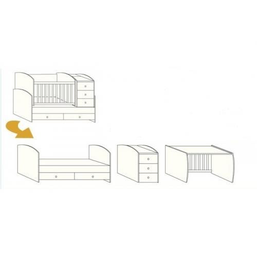 Детско легло 3 в 1 Lorelli