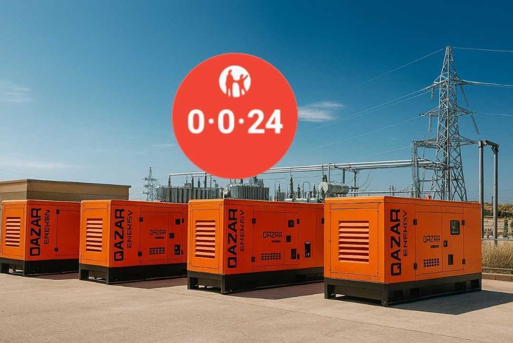 KASPI 0-0-24!  Дизельный генератор  QAZAR ENERGY в рассрочку!