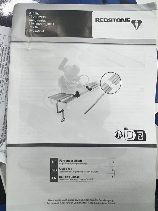 Водеща шина за циркуляр 140см/20см -Redstone