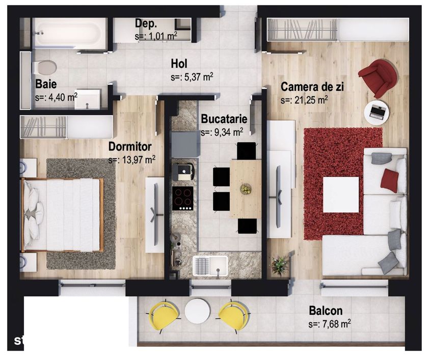 Apartament cu două camere - predare 2027
