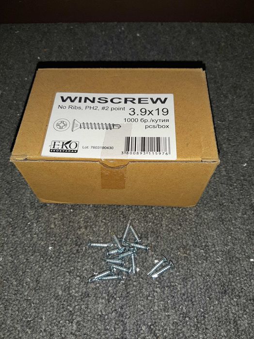 Винтове 3.9x19,4.2x25 и крепежи за дограма