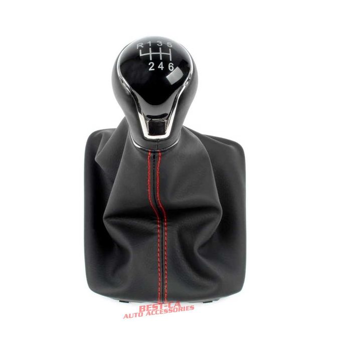 Nuca cu manson de viteze pentru Seat Leon 3 Mk3 (2013-2020) negru/rosu