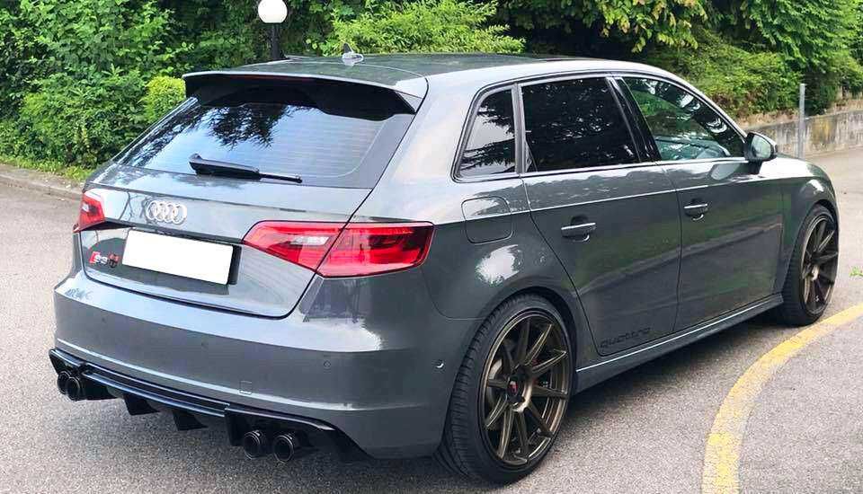 Difuzor bara spate fusta spoiler lip AUDI A3 8V HB 2013 - 2016 ver2