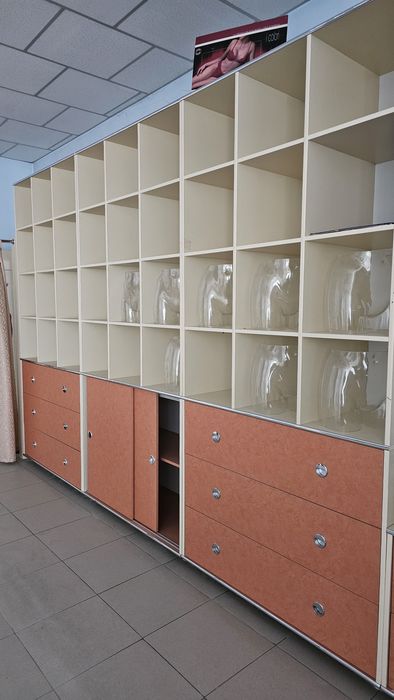 Стеллажи с ячейками из ДВП