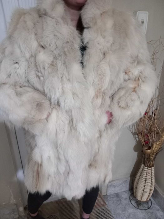 Кожух от сребърна лисица