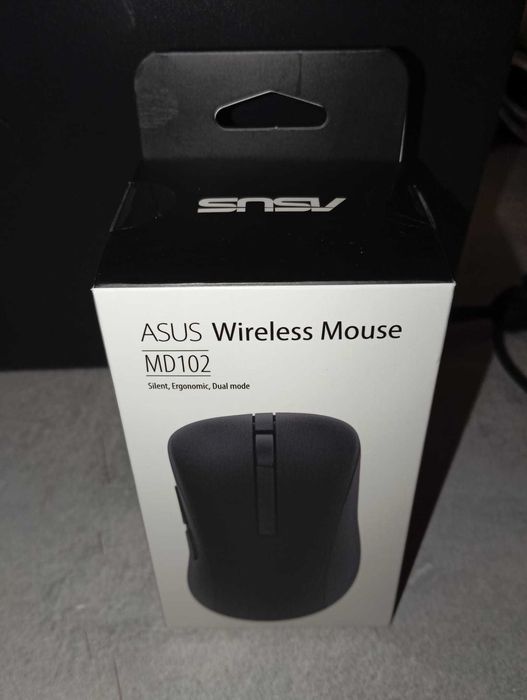 Mouse Wireless ASUS Mouse MD102, Dual Mode, 1600 dpi, Bluetooth, negru