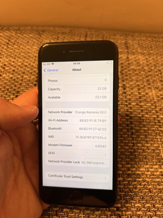 iPhone 7 Black 32 GB – Funcționează impecabil