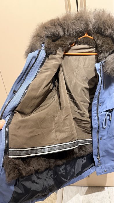 Парка с натуральным мехом