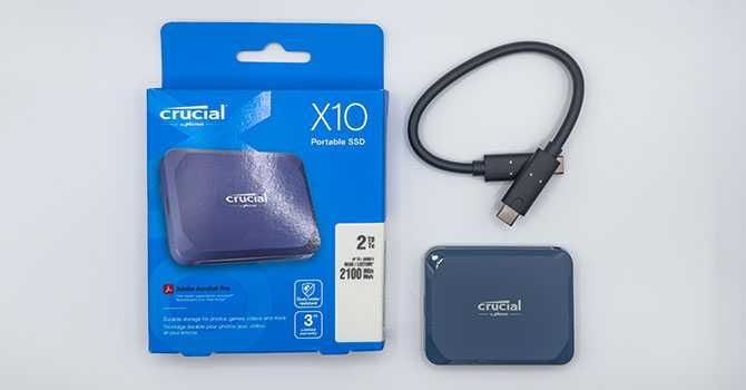 Портативный SSD-накопитель Crucial X10 2 ТБ