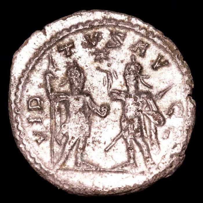 Denar antic Imperiul Roman. Gallienus (AD 253-268). antoninianus de argint,  Monetărie în Samosata