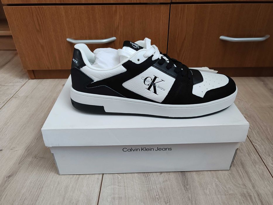 Calvin Klein Jeans, Adidasi sport, Negru, Alb, 44 EU