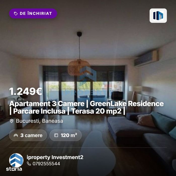Apartament 3 Camere | GreenLake Residence | Parcare Inclusa | Terasa 2