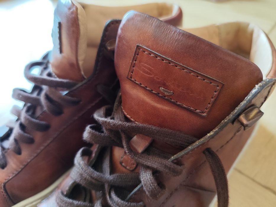 Santoni rocko италиански обувки от естествена кожа