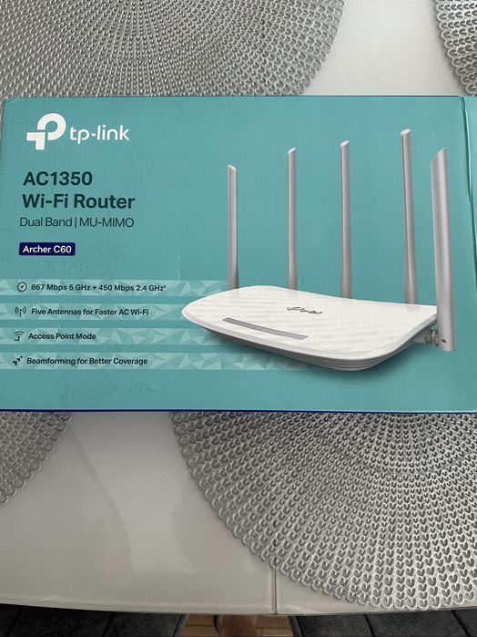 Wi-Fi роутер TP-LINK Archer C60 AC1350, двухдиапазонный