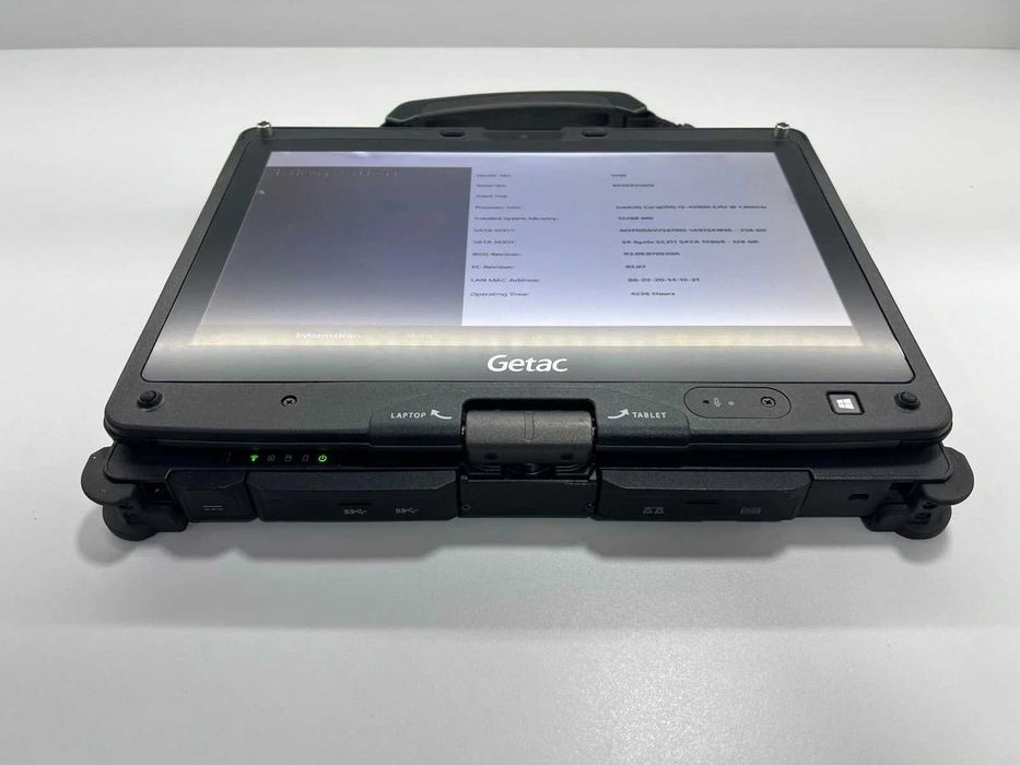 Laptop SH GETAC Fully Rugged i5-4300U SSD M2 256Gb+128 ram 12gb touch