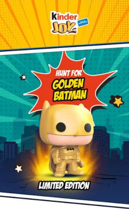 Золотой Бетман Киндер Джой коллаборация DC