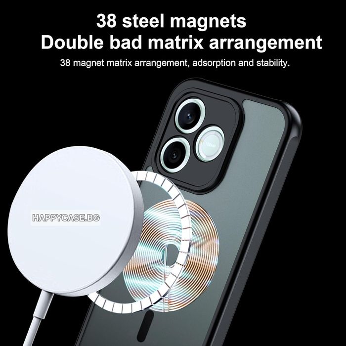 Apple iPhone 18 Pro Max / 18 Pro / 17 Pro Max / 17 Pro / FROSTED MAGSAFE Матов кейс гръб