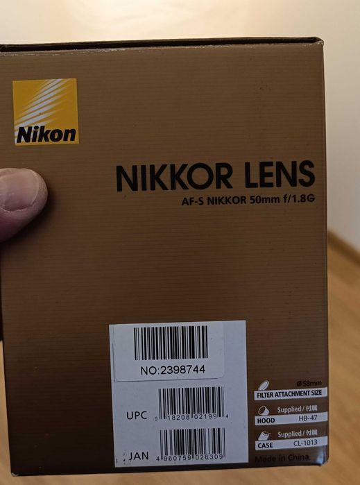 Obiectiv Nikon AF-S NIKKOR 50mm f/1.8G - Full Box + Filtru Rodenstock