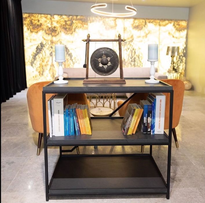 Biblioteca PickTwo Studio | Mobilier Metal +Piatra Ardezie Autograph