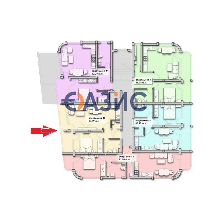 Продава се Двустаен апартамент в Созопол - 66 кв.м за 1069 €/кв.м - Снимка #2