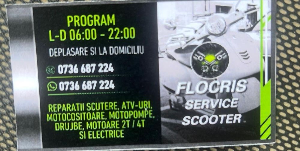 Reparatii scutere ATV drujbe cositoare deplasare și la domiciliu