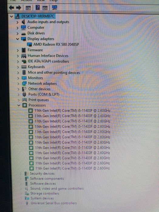 Срочно Компьютер i5 11400f rx 580 8gb