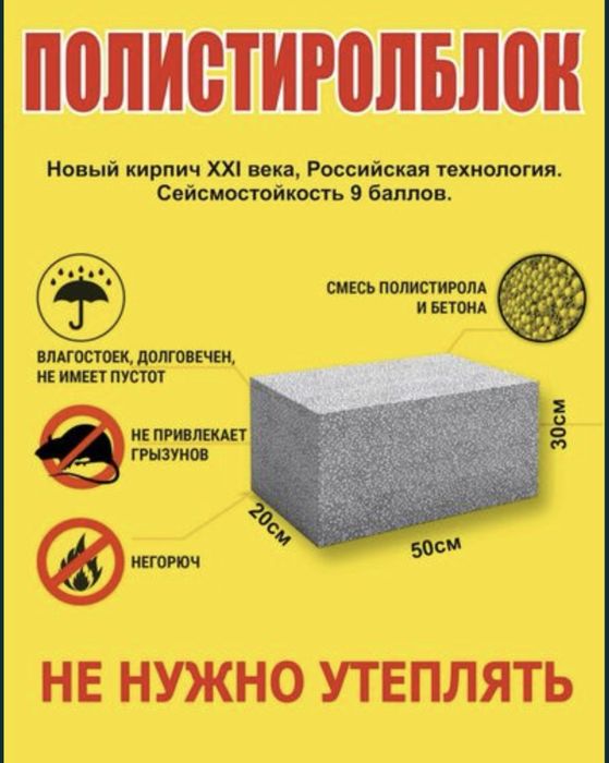 Полистиролбетон. Асар 2 доставка РК