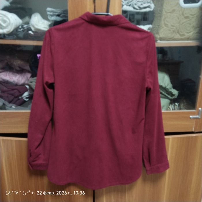 Бордовая рубашка. Замшовая