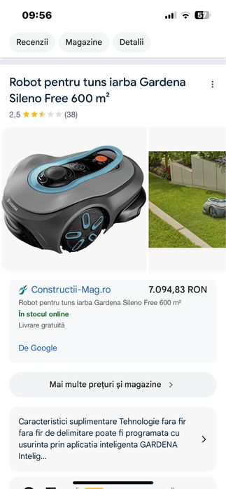 Robot de gazon fara fir perimetral Gardena-Sigilat