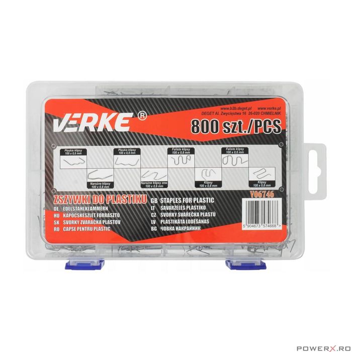 Set capse pentru plastic, 800 piese, Verke