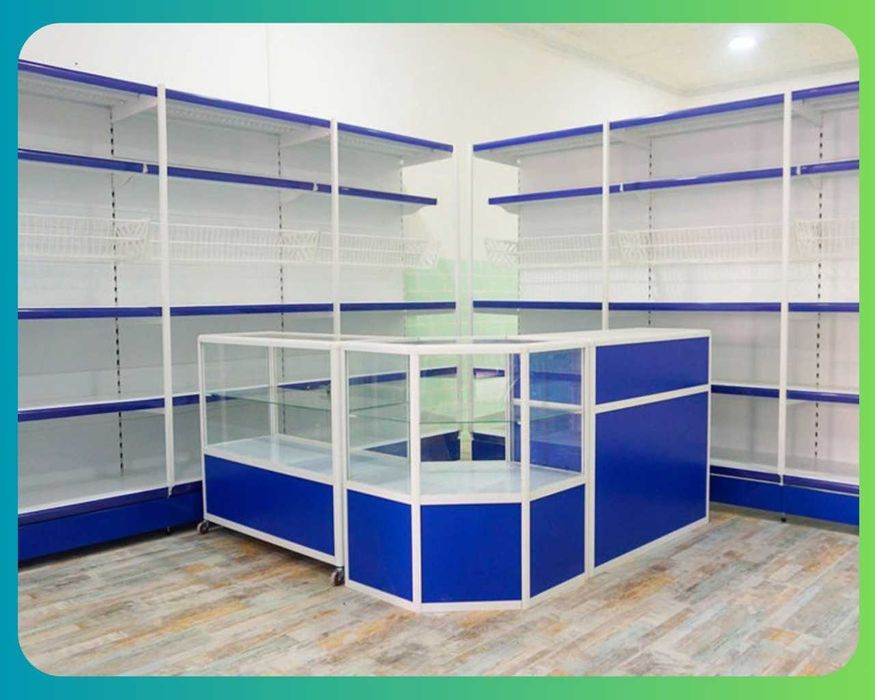 Oynaly prilavkalar, Акция, savdo uskunalari vitrinalar stellajlar