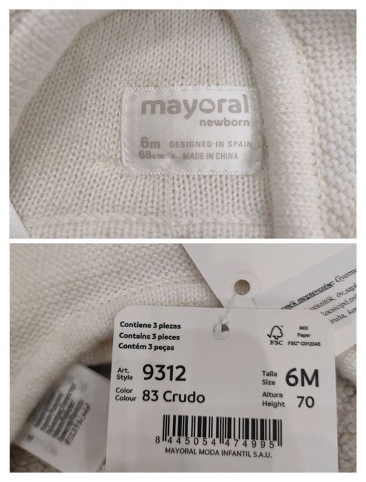 Бебешки дрешки  56 / 62 размер / MAYORAL комплект 68