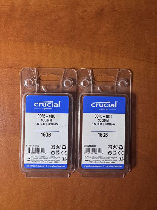 Kit RAM Crucial 32GB (2x16GB) DDR5 4800MHz SO-DIMM CL40