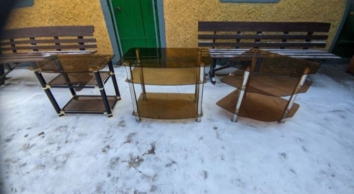 Зеркала стоячие. Стеклянные полки