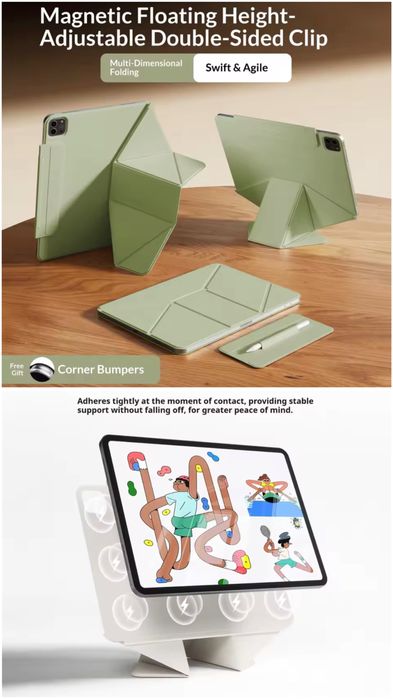 Husa Ipad Mini 6/7 multifunctionala origami deosebita *Noua