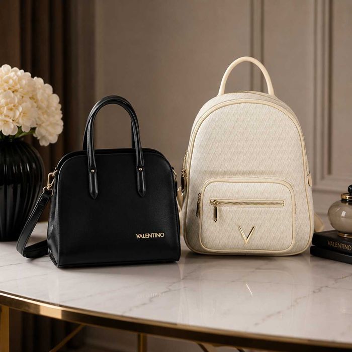 Дамска дизайнерска раница Valentino Queen Re – Цвят Екрю / Крем