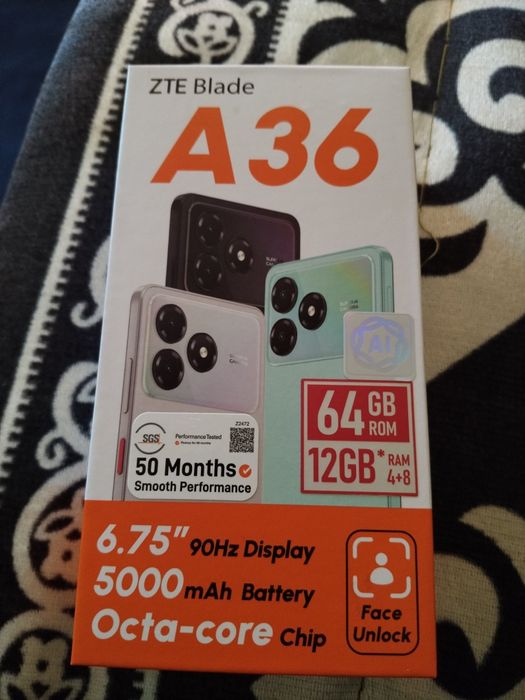 Продам телефон ZTE A36 64гб