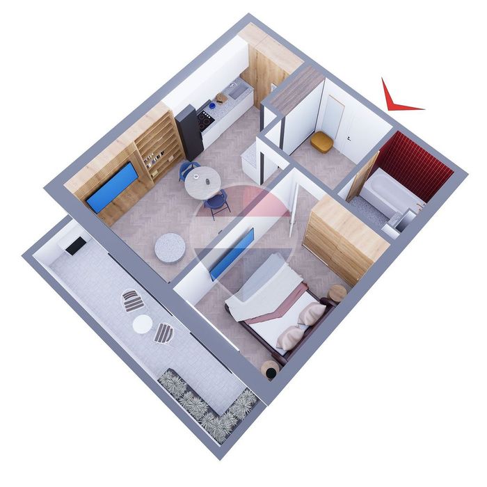 Apartament cu 2 camere de vânzare în zona Centura