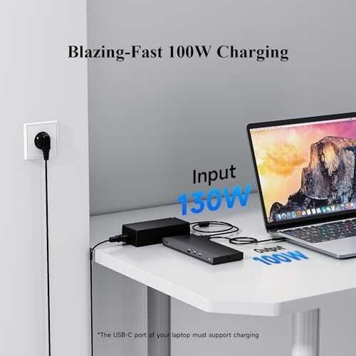 Нова 12 в 1 USB-C докинг станция 100W тройна 4K дисплей поддръжка Хъб
