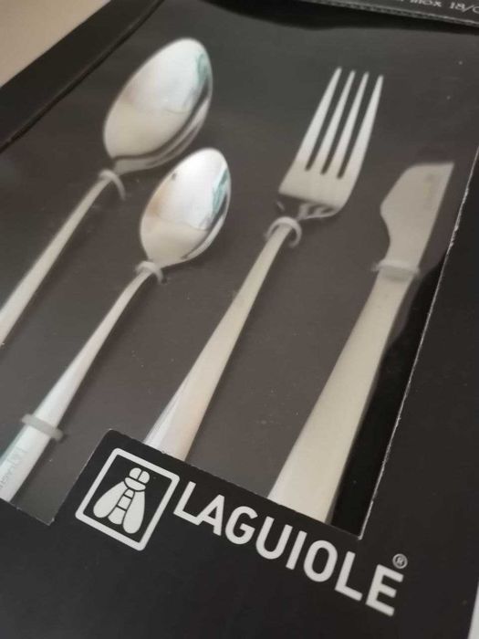 24части сет КОМПЛЕКТ прибори за хранене ФРАНЦИЯ LaGUIOLE Ново ИНОКС