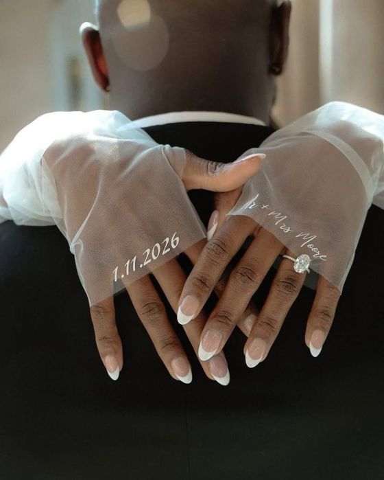 Нарукавники на свадебное платье