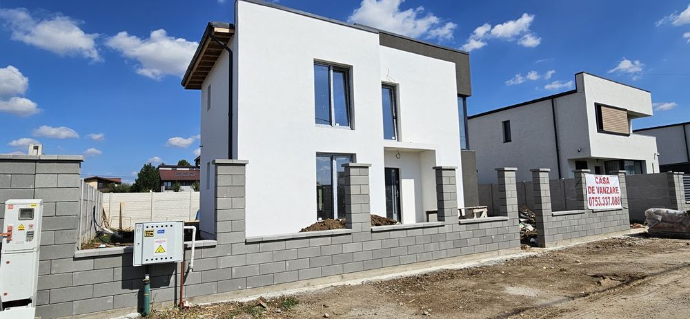 OFERTĂ! casă nouă la intrarea in Vidra,LA ALB, P+1, comuna Vidra, Ilfov. TVA 0%