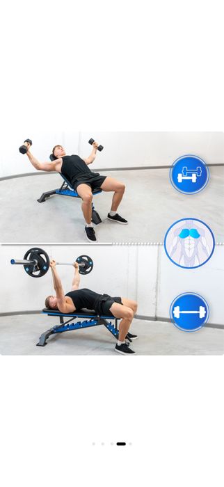 Banca profesionala noua reglabila piept Umeri, Drept,Inclinat,Declinat