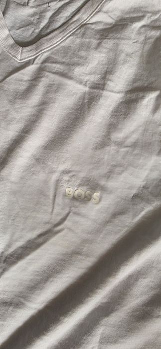 Tricou alb Boss L cu anchior