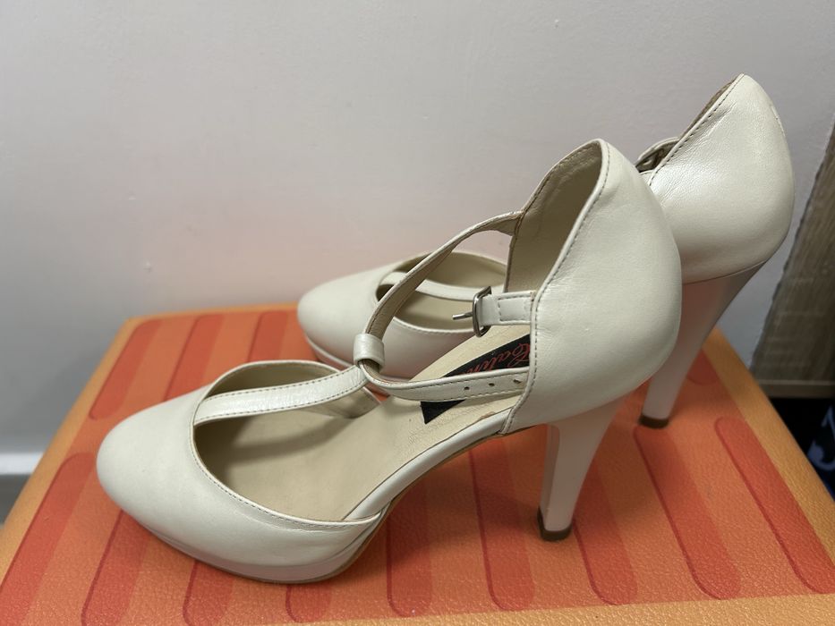 Pantofi mireasa din piele naturala 37/38