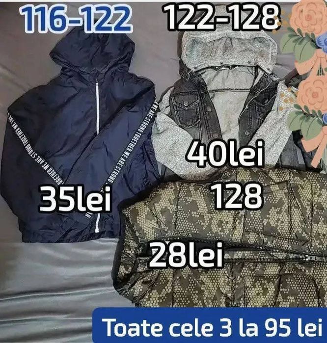 Loturi  hăinute băiat de 5-6,7-8,9-10,11-13 ani  și încălțăminte gratuita